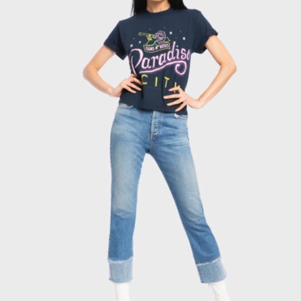 Alice & Olivia-Amazing High Rise Double Hem Jean 27 - Picture 6 of 13